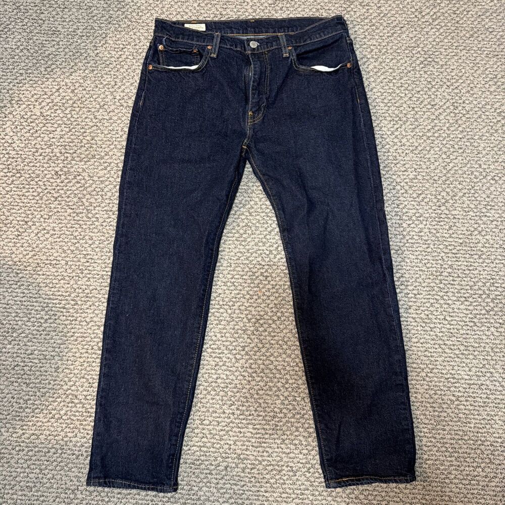 Levi's Premium Lot 502 Regular Jeans Mens 33x29 (tag 33x30) Dark Wash Denim